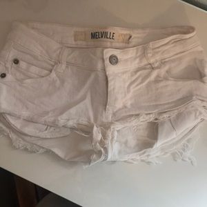 Brandy Melville white denim shorts